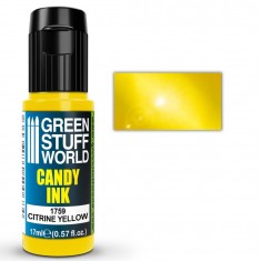 Transparent Gloss Candy Acrylic Ink for Models - Citrine Yellow (17ml)