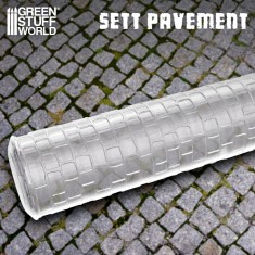 Rolling Pin Sett Pavement for Modelling Putty and Clay
