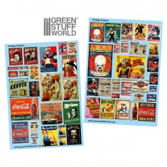 Vintage Posters Decals (2 A5 Sheets)