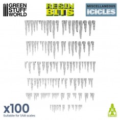 1/48 Miscellaneous Resin Stalactites and Icicles (100pcs)