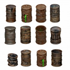 1/48 Resin Metal Barrels (12pcs)