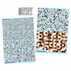 Hex Desert Camo Decals (2 A5 Sheets)