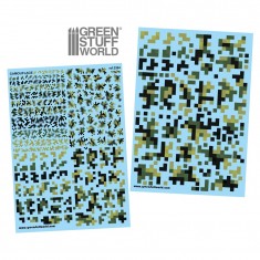 Digital Forest Camo Decals (2 A5 Sheets)