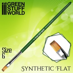 Green Series Flat Synthetic Brush Size 6