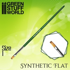 Green Series Flat Synthetic Brush Size 1