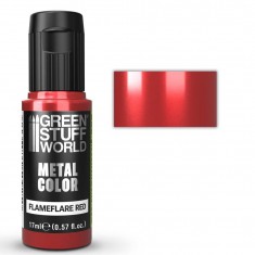 Vivid Metallic Acrylic Paint - Flameflare Red for Miniature Painting (17ml)