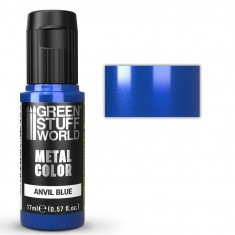 Vivid Metallic Acrylic Paint - Anvil Blue for Miniature Painting (17ml)