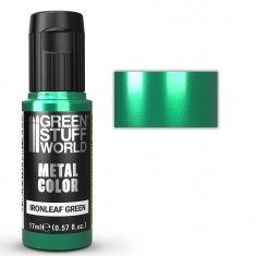 Vivid Metallic Acrylic Paint - Ironleaf Green for Miniature Painting (17ml)