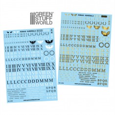 Roman Numerals Decals (2 A5 Sheets)