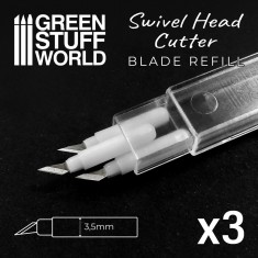 Pointed Scalpel Blade Refills for Hobby Knives with Protective Case (3pcs)