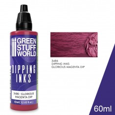 Semi-Transparent Dipping Ink Acrylic Miniature Paint - Glorious Magenta Dip (60ml)