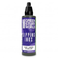 Semi-Transparent Dipping Ink Acrylic Miniature Paint - Green Stone Dip (60ml)