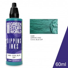 Semi-Transparent Dipping Ink Acrylic Miniature Paint - Cool Blue Dip (60ml)