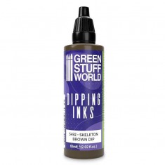 Semi-Transparent Dipping Ink Acrylic Miniature Paint - Skeleton Brown Dip (60ml)