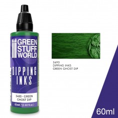 Semi-Transparent Dipping Ink Acrylic Miniature Paint - Green Ghost Dip (60ml)