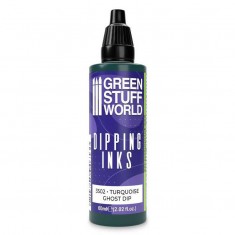 Semi-Transparent Dipping Ink Acrylic Miniature Paint - Turquoise Ghost Dip (60ml)