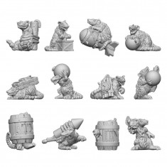 1/48 Resin Bomb Rats for Dioramas (12pcs)