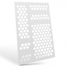 Flexible Airbrush Masking Stencils - Hexagons M (7mm)