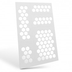 Flexible Airbrush Masking Stencils - Hexagons L (9mm)