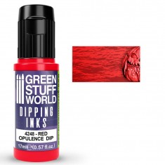 Semi-Transparent Dipping Ink Acrylic Miniature Paint - Red Opulence Dip (17ml)