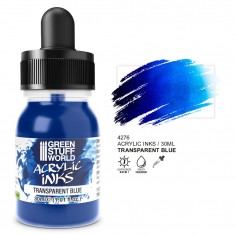 Transparent Acrylic Ink - Blue for Miniature Painting (30ml)
