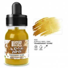 Transparent Acrylic Ink - Ochre for Miniature Painting (30ml)