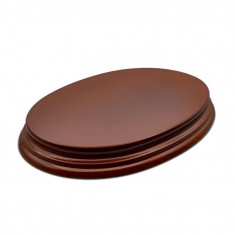 Oval Display Plinth Hazelnut Brown (17 x 11cm)