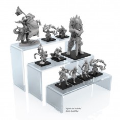 Clear Acrylic Display Risers (40mm, 70mm & 100mm High, 3pcs)