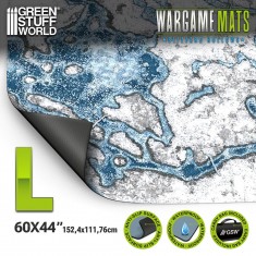 Wargaming Neoprene Mat 44x60" Blizzard Hollows (112x152cm)