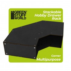 Empty Stackable Hobby Corner Module - Black (35.5 x 35.5 x 10cm)
