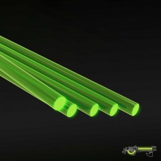 Acrylic Rods - Round 2.4mm Fluor Green (5pcs)
