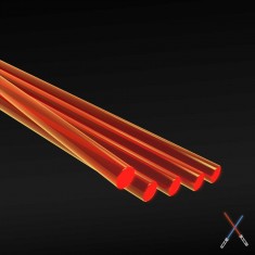 Acrylic Rods - Round 2.4mm Fluor Red-Orange (5pcs)