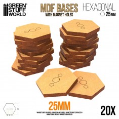 MDF Hex Bases (25mm, 20pcs)