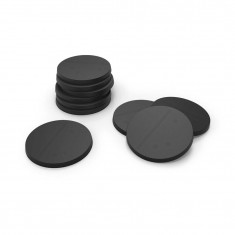 Plastic Bases - Round 40mm Black for Miniature Figures (10pcs, 3mm Thick)