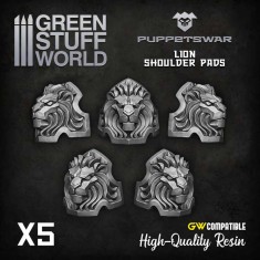 Puppetswar Lion Shoulder Pads for 28/32mm Wargame Miniatures