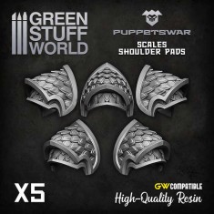 Puppetswar Scales Shoulder Pads for 28/32mm Wargame Miniatures