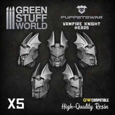 Puppetswar Vampire Knight Heads for 28/32mm Wargame Miniatures