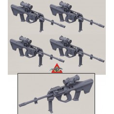 1/35 EF88 Austeyr Assault Rifle w/F2 Spectre DR Sight & LAIRD Laser (4pcs)
