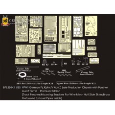 1/35 WWII German PzKpfw.IV Ausf.J (Late) w/Ausf.F Turret Big Detail Set for Dragon #6824