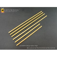 Brass Hollow Pipe (Round, Outer Diameter: 3mm, Inner Diameter: 2.64mm)