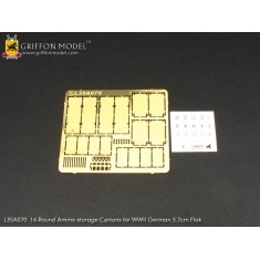 1/35 16-Round Ammo Storage Cartons for WWII German 3.7cm Flak