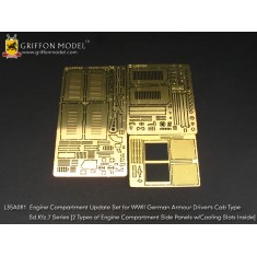 1/35 WWII German SdKfz.7 (Armour Cab Type) Engine Compartment Detail Set for Dragon kits