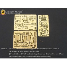 1/35 WWII German SdKfz.10 Driver's Compartment Interior Detail Set for Dragon kits