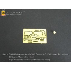 1/35 WWII German StuG.III/IV Mounted "Rundumfeuer" MG Shield&Ammo Drum for Dragon kits