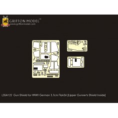 1/35 WWII German 3.7cm Flak36 Gun Shield for Dragon Smart kit 