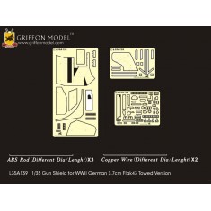 1/35 WWII 3.7cm Flak43 Towed Version Gun Shield for Dragon kits