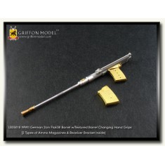 1/35 2cm Flakvierling 38 Barrel w/Textured Barrel Changing Hand Grips