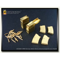 1/35 WWII German 20mm Ammo & Ammo Boxes for 2cm Flakvierling 38 (for all)