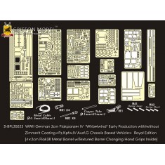 1/35 WWII 2cm Flakpanzer IV Wirbelwind Ausf.G Super Full Detail Set for Dragon 6565/6342