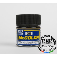 Solvent-Based Acrylic Paint - Flat Olive Drab II (10ml)